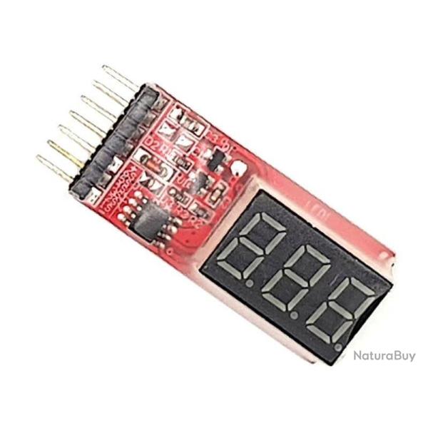 Testeur batterie LIPO 1S-6S LIPO HEAT VOLTAGE DISPLAY 1S-6S