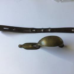 VENDU PAR LE-CUIRASSIER PONTET ET BRIDE DE FUSIL A SILEX MODELE AN9 -1777-DRAGON D'ORIGINE D'EPOQUE