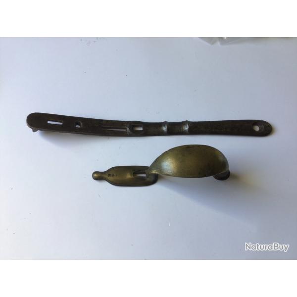 VENDU PAR LE-CUIRASSIER PONTET ET BRIDE DE FUSIL A SILEX MODELE AN9 -1777-DRAGON D'ORIGINE D'EPOQUE