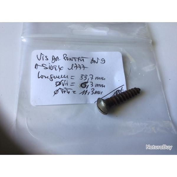 VENDU PAR LE-CUIRASSIER VIS DE PONTET DE FUSIL A SILEX MODELE AN9 -1777-DRAGON -1822 D'ORIGINE