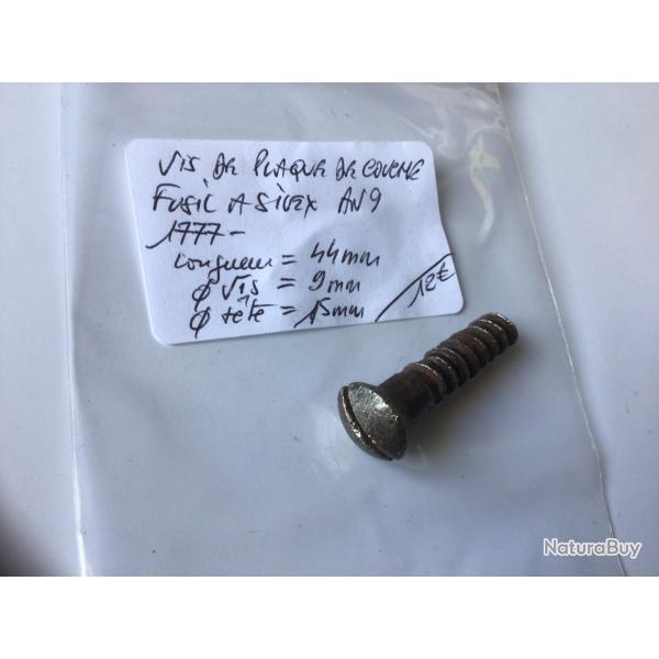 VENDU PAR LE-CUIRASSIER VIS DE TALON CROSSE DE FUSIL A SILEX MODELE AN9 -1777-DRAGON -1822 D'ORIGINE