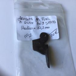 VENDU PAR LE-CUIRASSIER N&deg; 2 DETENTE DE FUSIL A SILEX MODELE AN9 -1777-DRAGON -1822 D'ORIGINE