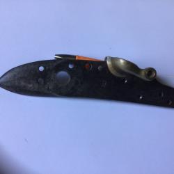 VENDU PAR LE-CUIRASSIER PLATINE VIDE+BASSINET  FUSIL A SILEX MODELE AN9 -1777-DRAGON -1822 D'ORIGINE