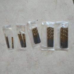 A SAISIR - Lot de 50 forets m&eacute;taux rev&egrave;tus titanium diam&egrave;tre 1/1.5/2/2.5/3mm NEUFS