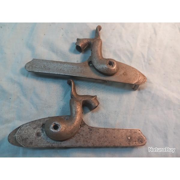 PAIRE DE PLATINE PERCUSSION CHASSE 19 EME