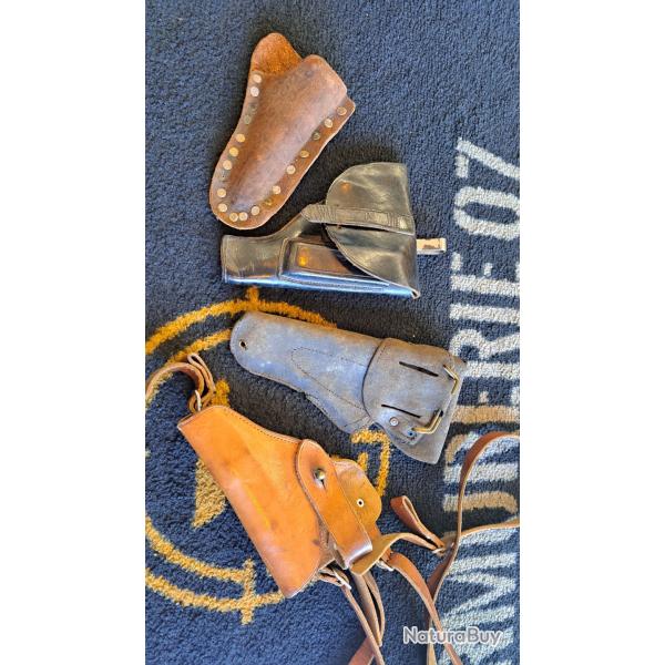 �tuis en cuir pour arme de poing - Lot de 4