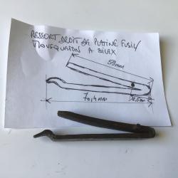 VENDU PAR LE-CUIRASSIER RESSORT DROIT DE  PLATINE FUSIL A SILEX OU PERCUSSION