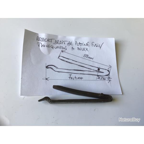 VENDU PAR LE-CUIRASSIER RESSORT DROIT DE  PLATINE FUSIL A SILEX OU PERCUSSION