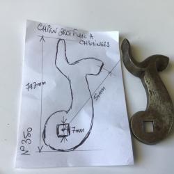 VENDU PAR LE-CUIRASSIER N&deg;350 CHIEN DROIT DE  PLATINE FUSIL PERCUSSION ( CHEMINEES)