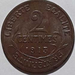 PIECE DE MONNAIE FRANCE 2 CENTIMES DUPUIS 1913 Paris