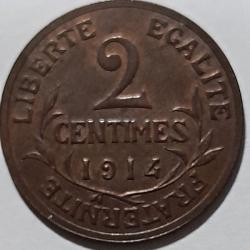 PIECE DE MONNAIE FRANCE 2 CENTIMES DUPUIS 1914 Paris