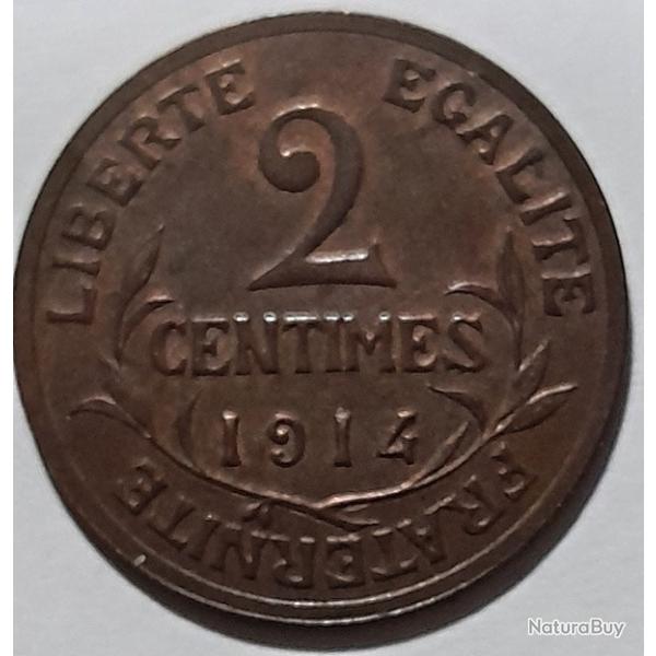 PIECE DE MONNAIE FRANCE 2 CENTIMES DUPUIS 1914 Paris