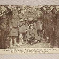 Carte photo soldat fran&ccedil;ais et anglais guerre 14/18 WW1