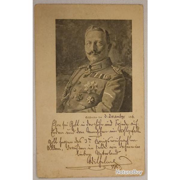 Carte postal KAISER Guillaume II guerre 14/18 WW1