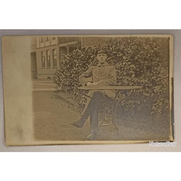 Carte photo soldat Allemand au repos guerre 14/18 WW1