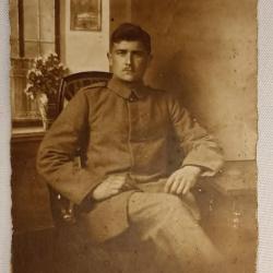 Carte photo soldat Allemand &agrave; la maison guerre 14/18 WW1