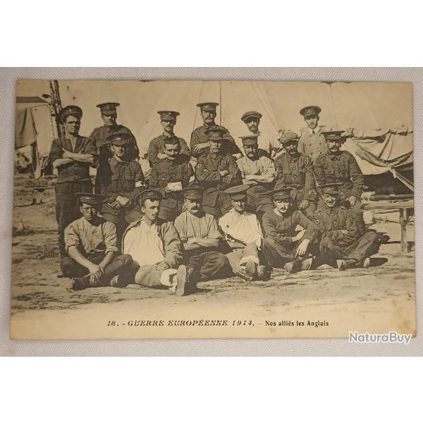 Carte photo section M�dic Red Cross Anglais guerre 14/18 WW1