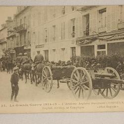 Carte postal Artillerie Anglaise 14/18 WW1