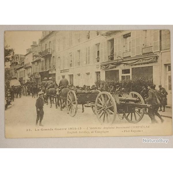 Carte postal Artillerie Anglaise 14/18 WW1
