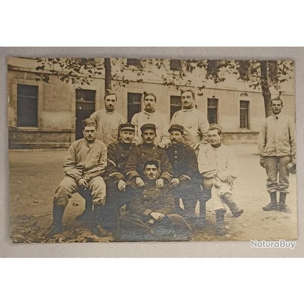 Carte photo soldats 108�me Infanterie pioupiou � la caserne guerre 14/18 WW1