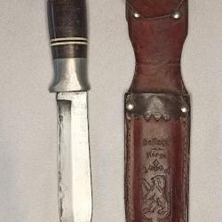 Ancien couteau chasse type Bowie vintage