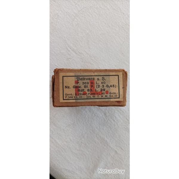 Boite cartouches mauser ww2Sans doute 1940
