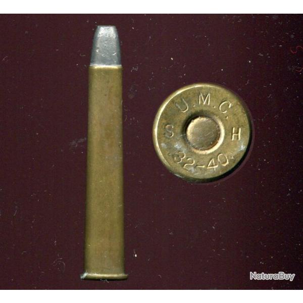.32-40 Black Powder - marquage : UMC S H  32-40 - S H  = �tui base renforc�e - balle plomb calepin�e