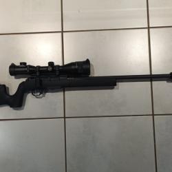 CARABINE HAMMERLI AVEC 2 CHARGEURS/ SILENCIEUX/LUNETTE WALTHER 4-12 x50