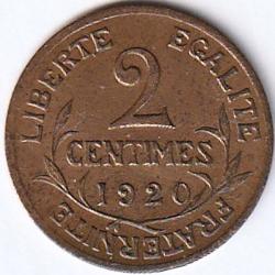 PIECE DE MONNAIE FRANCE 2 CENTIMES DUPUIS 1920 Paris