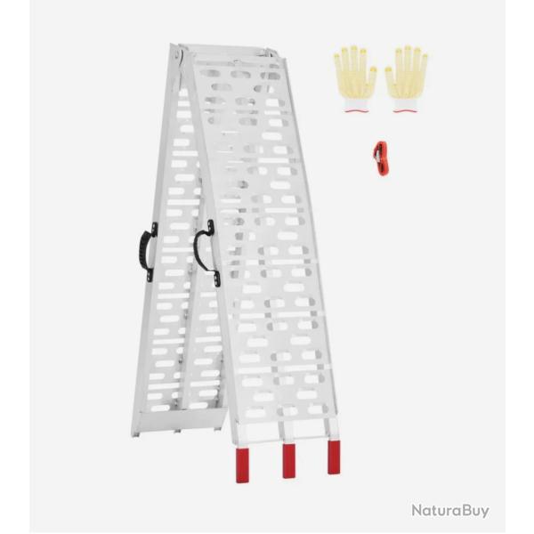 Rampe d'acc�s MOTO en aluminium, 1 pi�ce, rampe de chargement pliable, 340 kg,