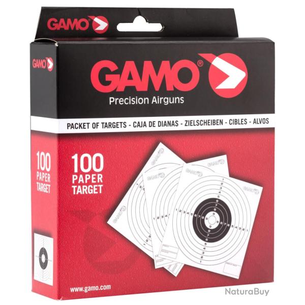 GAMO CIBLES CARTON 14X14CM X100