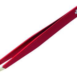 PINCE A EPILE RUBIS SLANT ROUGE