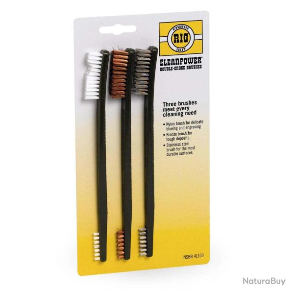 SET 3 BROSSES NETTOYAGE TYPE BROSSE A DENT