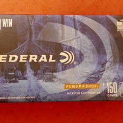 Boite de 20 cartouches de 270 Win FEDERAL POWER SHOK 150 Gr