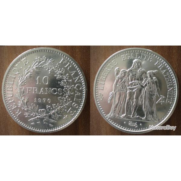 France 10 Francs 1970 Hercule Argent Frs Frs Frc Piece Europe