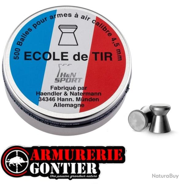 Plombs 4,5 mm H&N ECOLE DE TIR 4.50 0.53 gr
