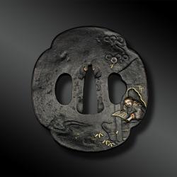TSUBA mokko gata sign&eacute; - Japon - P&eacute;riode Edo (1603-1868)