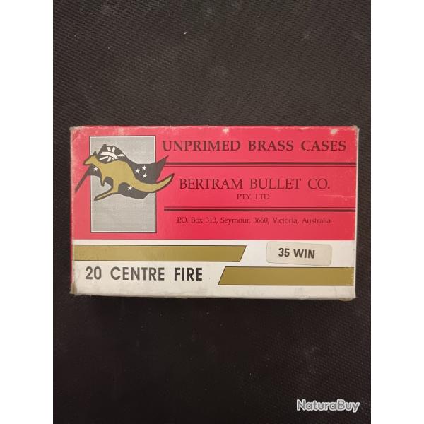 DOUILLES BERTRAM 35 WINCHESTER /20 UNPRIMED