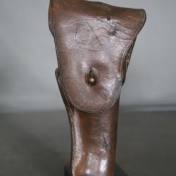 Holster Am&eacute;ricain en cuir pour colt 1911 - Etats-Unis, 1&egrave;re guerre mondiale, dat&eacute; 1917