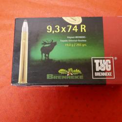 Cartouches BRENNEKE TUG 9.3X74R 19G/293GRS en boite de 20