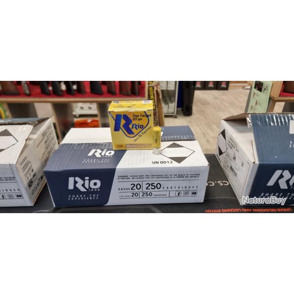 125 cartouches Rio top target cal 20 en 28gr 7 1/2