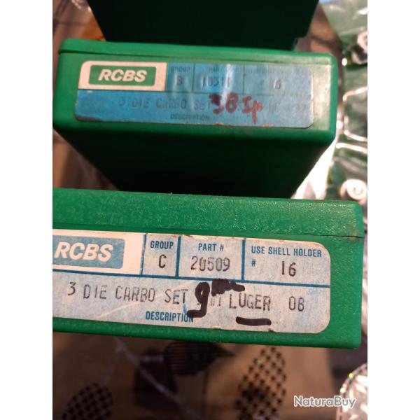 outil rechargement RCBS JAMAIS SERVI 300 wm, 38sp/357 ou 9x19para avec SHELL HOLDER,port gratuit