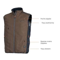 GILET CHAUFFANT PRESTIGE SOMLYS + BATTERIE EXTERNE