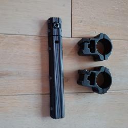 Montage haut et Rail prismatique de r&eacute;duction de recul marque Gamo pour montage de lunette