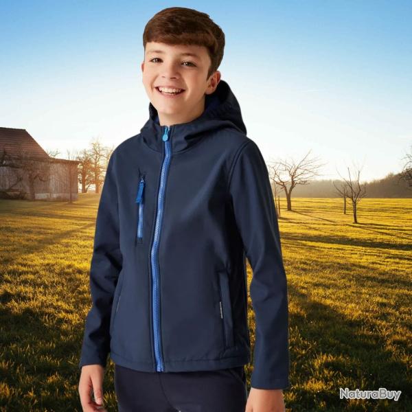 Veste Softshell Regatta enfants TRA735 Bleu marine/Bleu roi