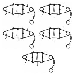 Lot de 5 Pi&egrave;ges en X double ressort acier zingu&eacute; noir 25X25 cm Homologu&eacute;