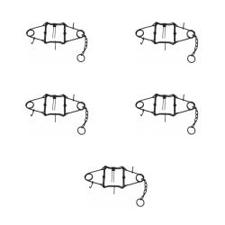 Lot de 5 pi&egrave;ges en X Conibear acier zingu&eacute; noir 13 X13 cm PHE