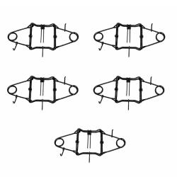 Lot de 5 pi&egrave;ges en X Conibear acier zingu&eacute; noir 18 X 18 cm PHE
