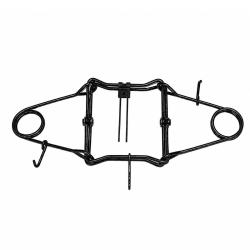 Pi&egrave;ge en X double ressort acier zingu&eacute; noir 25 X 25 cm PHE