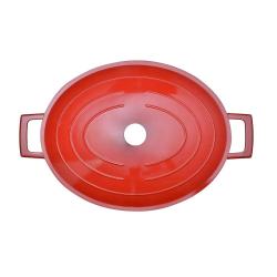 Cocotte en fonte aluminium ovale rouge 4 L
